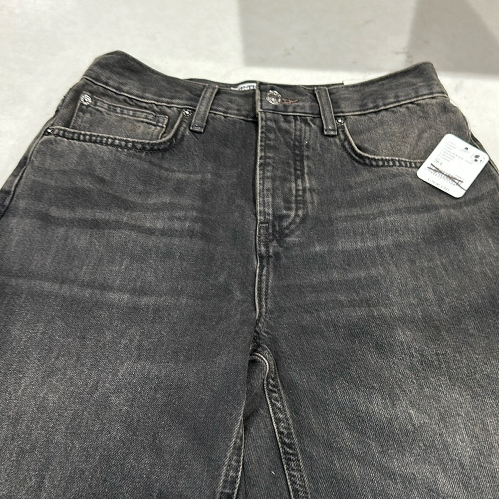 We the free ripple jeans in all black in a size 26 long